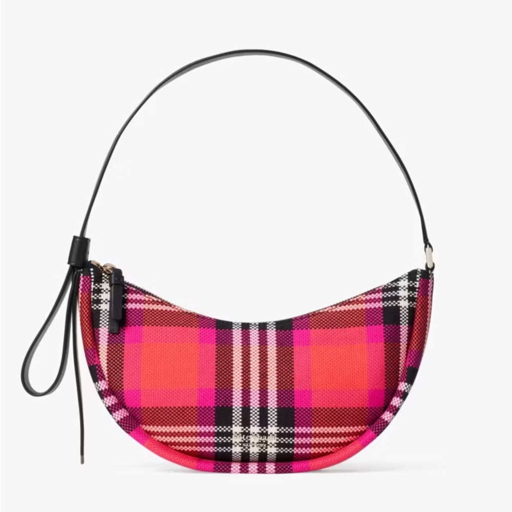 Kate Spade Smile Foliage Plaid Shoulder Bag Purse NWOT